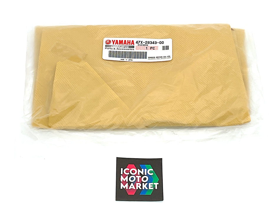 Yamaha RZ500, RZV500R (1984-1986) - Grill, Exhaust Protector. New-in-Package. (OEM) #47X-28343-00