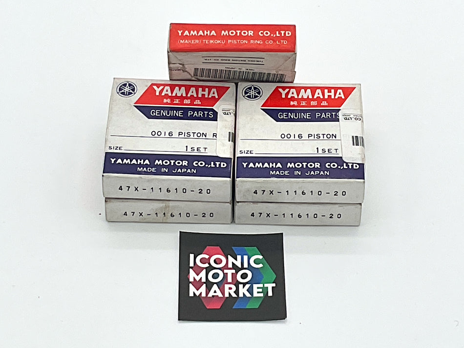 Yamaha RZ500, RZV500R (1984-1986) Piston Ring Set. New-in-Box. (OEM) #47X-11610-20