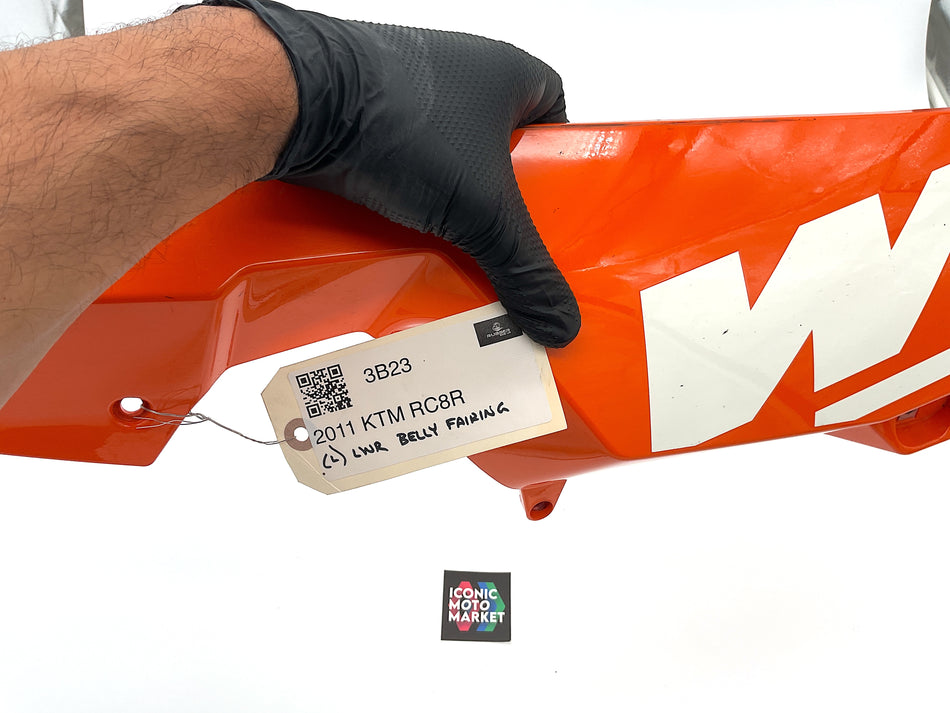 KTM RC8R (2011) Left-Side, Lower Belly Fairing. (OEM) #6900805523304B