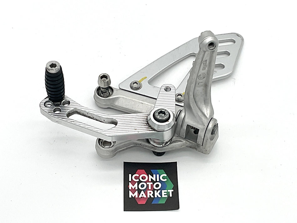 Aprilia Tuono V4 1100RR (2015-2016) Footrests, w/ Brackets & Levers. (OEM) #897828_897829