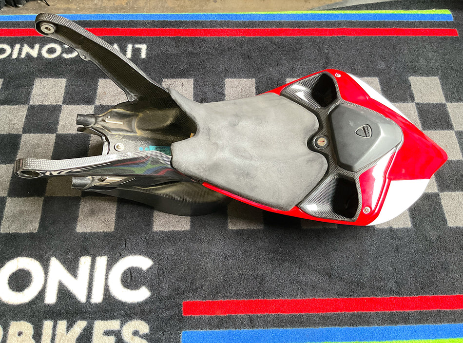 Ducati 1199 Panigale Superleggera (2014) CF Tail Fairing, Seat, Tail-Light. (OEM) #48311803AA