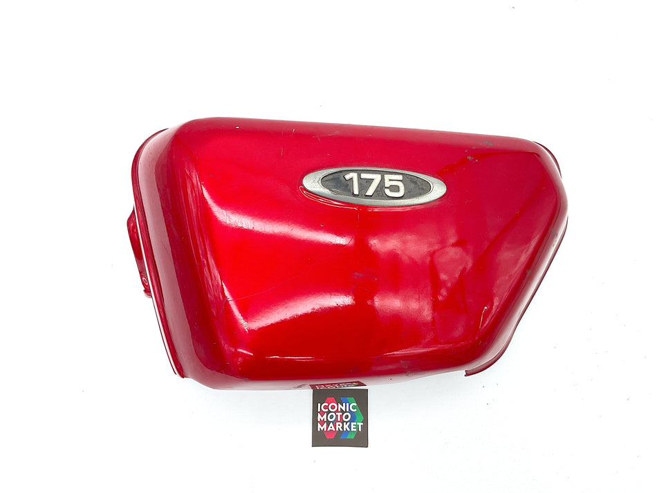 Honda CD175 (1966) Left-Side Cover Panel - Red. (OEM) #CD175_66