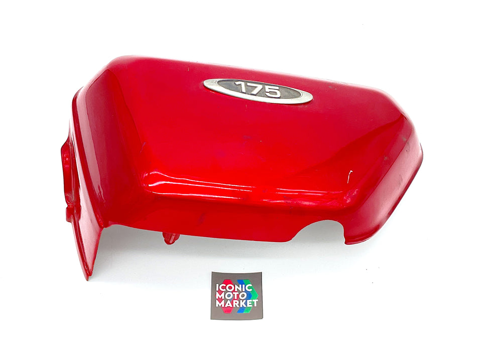 Honda CD175 (1966) Left-Side Cover Panel - Red. (OEM) #CD175_66