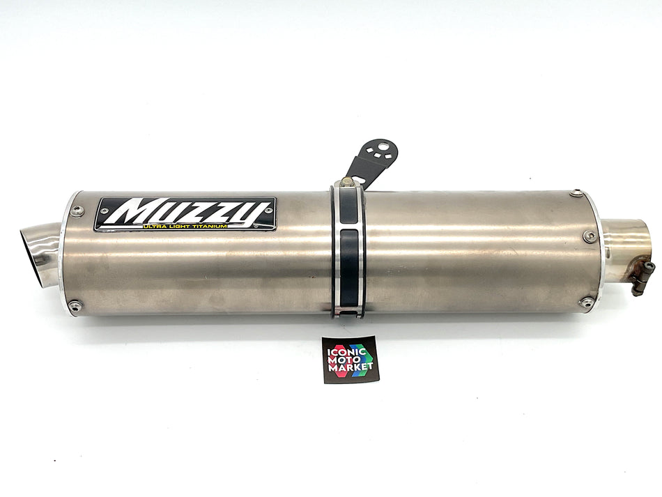 Kawasaki ZX-12R Ninja / ZX1200 (2000-2001) Muzzy Oval Titanium Slip-on Muffler.  #MUZ_TM1