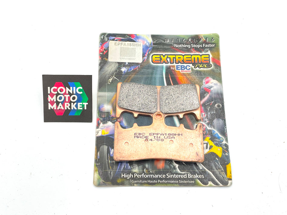 Suzuki GSX-R, GSF, TL-R • Kawasaki ZX, ZXR, ZZR - EBC FR. Brake Pads, Sintered. New. #EPFA188HH