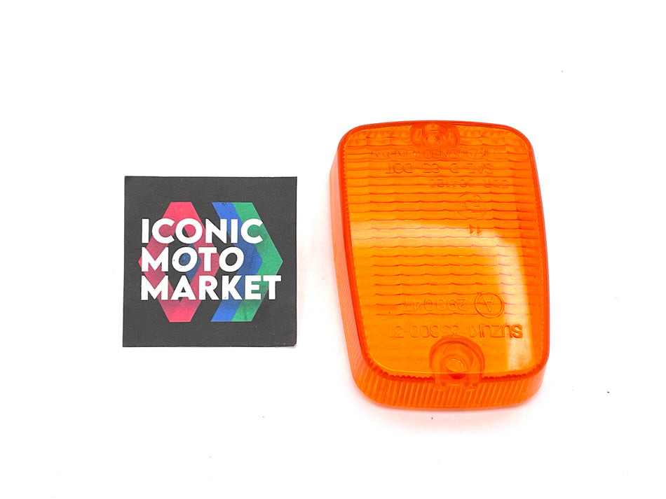 Suzuki GSX-R1100, GSX-R750, RG500, RG250 - Amber Lens, Front Turn Signal. OEM #35600-31