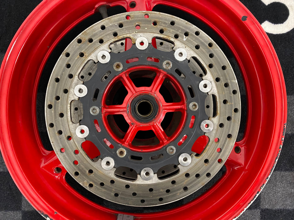 Yamaha R1 (1998-2001) Red Painted Front Wheel With Brake Rotors