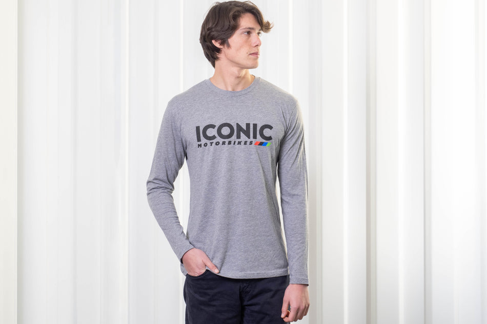 "Live Iconic/Ride Iconic" Long Sleeve Shirt (Gray)