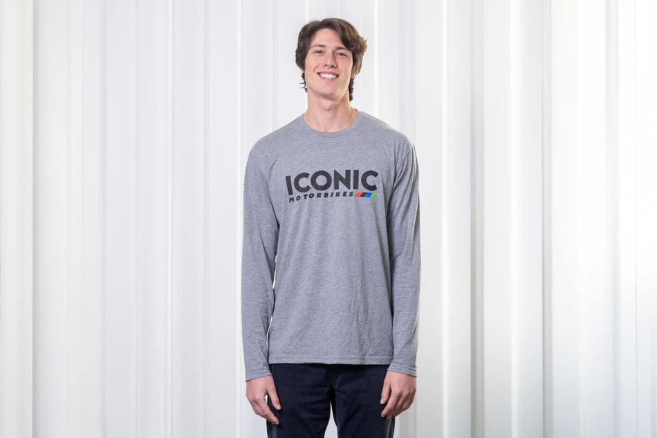 "Live Iconic/Ride Iconic" Long Sleeve Shirt (Gray)