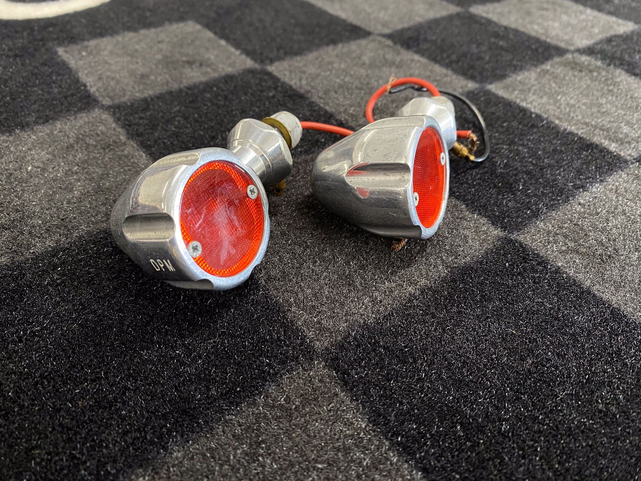 Metal Rear Turn Signals with Red Lens