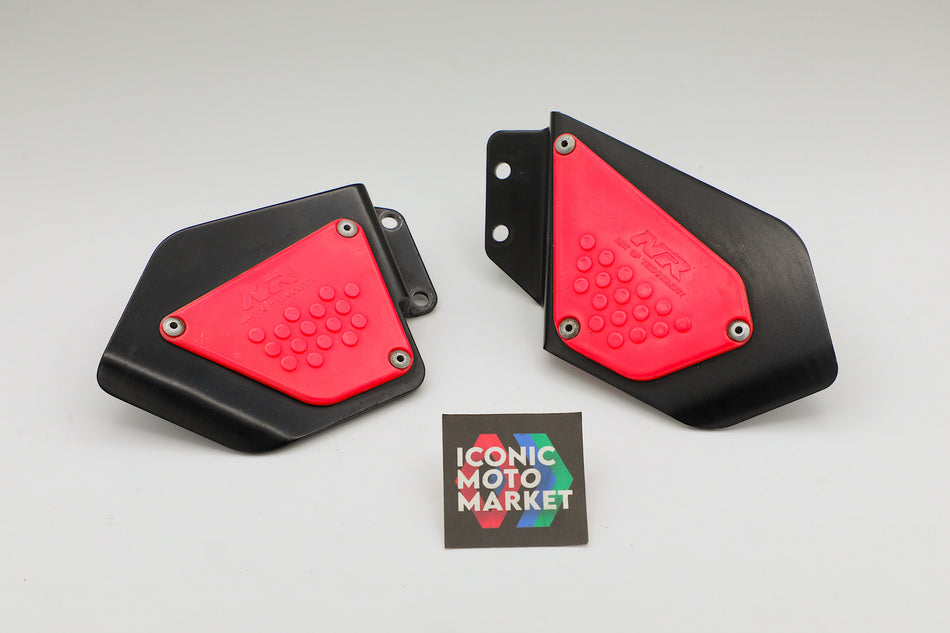 Honda NR750 (1992) Heel Guards, Left/Right - Set. *Rare* (OEM) #50710-MT7-000