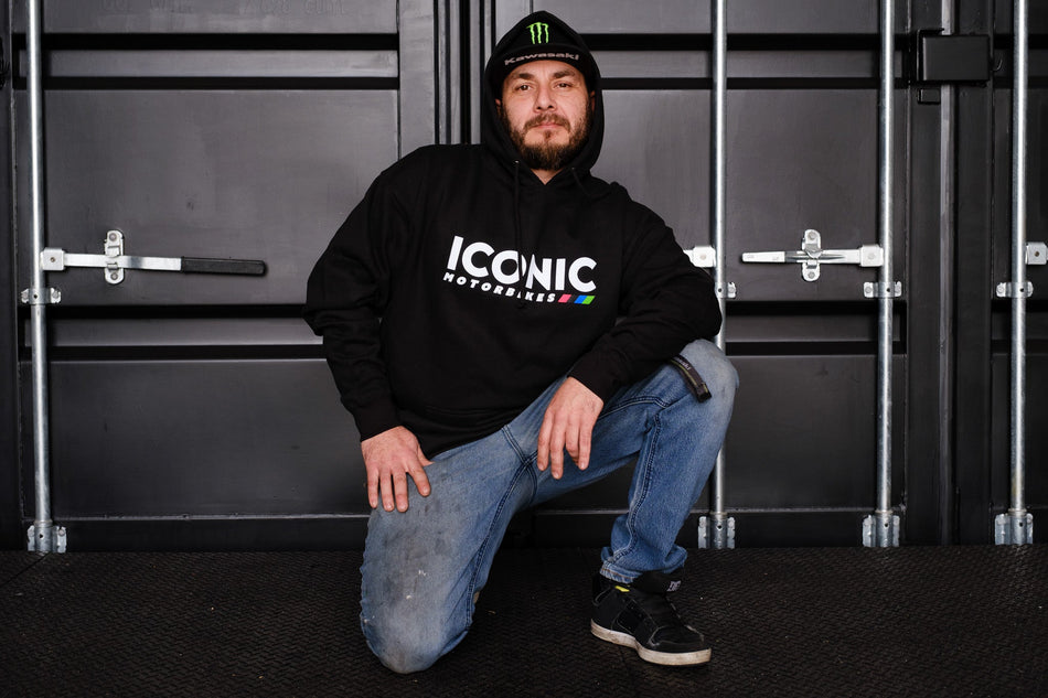 Iconic Motorbikes Hoodies (Black - Heavyweight)