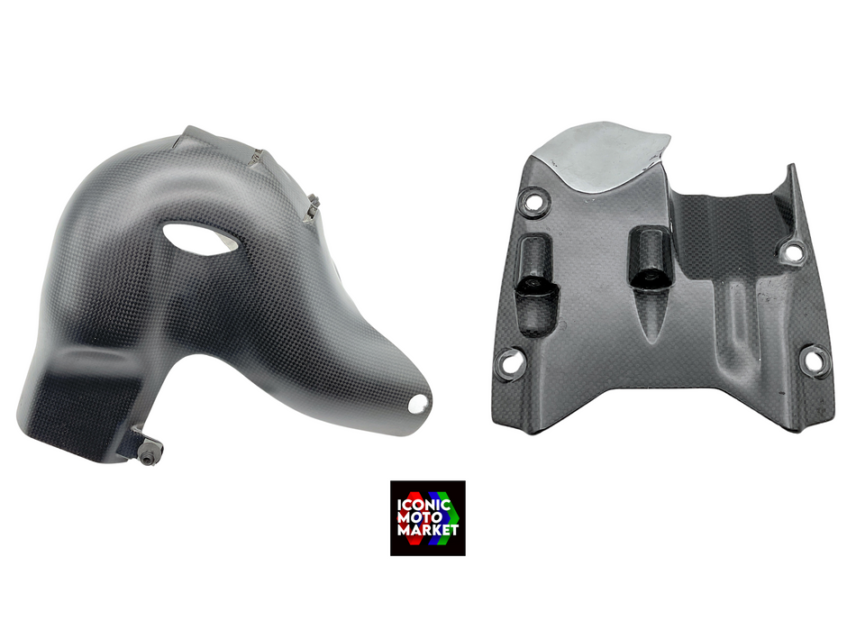 Ducati Panigale V4/S/R, Streetfighter V4. CF Heat Guards Set. (OEM) #4601H073BA_4601H0062AA