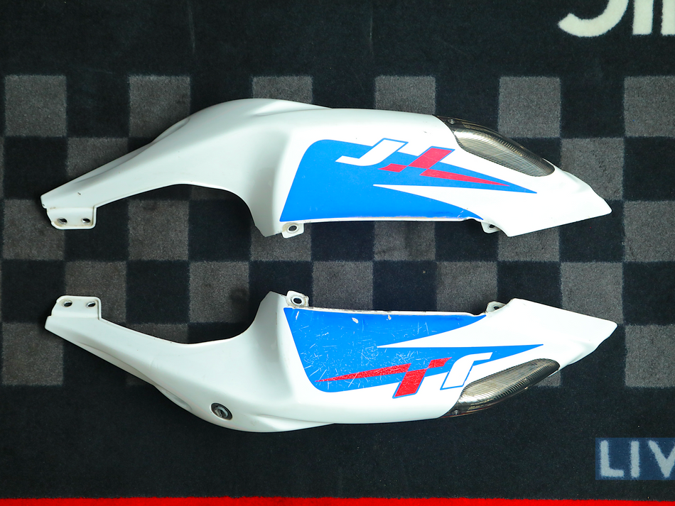 Aprilia Tuono, RSV - RR Tail Fairings Set, Blue & White. (OEM) #AP8179831