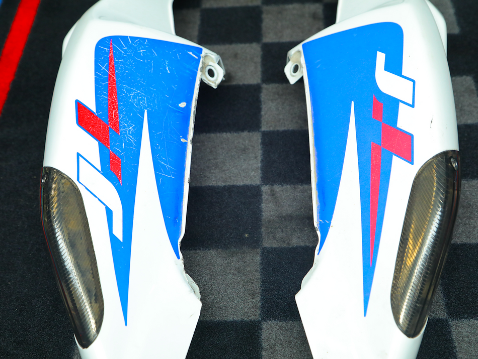 Aprilia Tuono, RSV - RR Tail Fairings Set, Blue & White. (OEM) #AP8179831