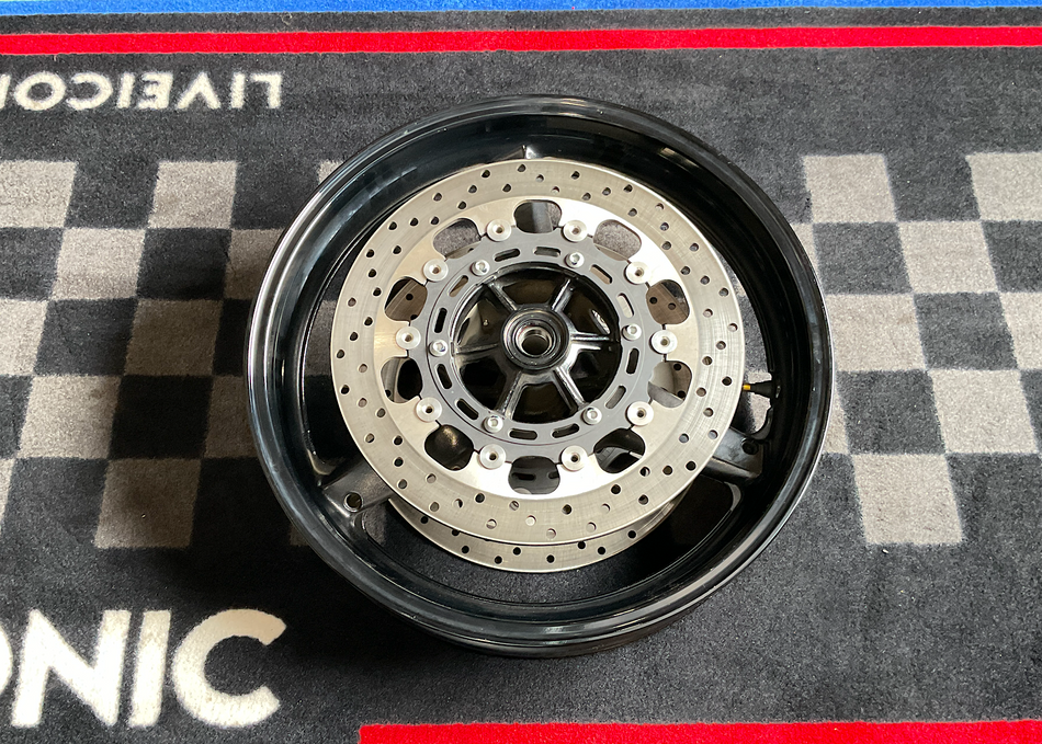 Yamaha YZF-R7 OW-02 (1999) Front Wheel, L+R Rotors, Spacers. (OEM) #4XV-25168-01-33