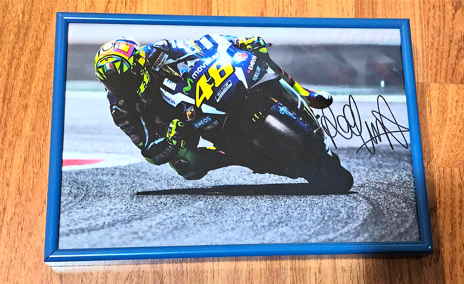 Valentino Rossi MotoGP - Framed 8"x10" Autographed w/ COA Included. #VAL_RH1