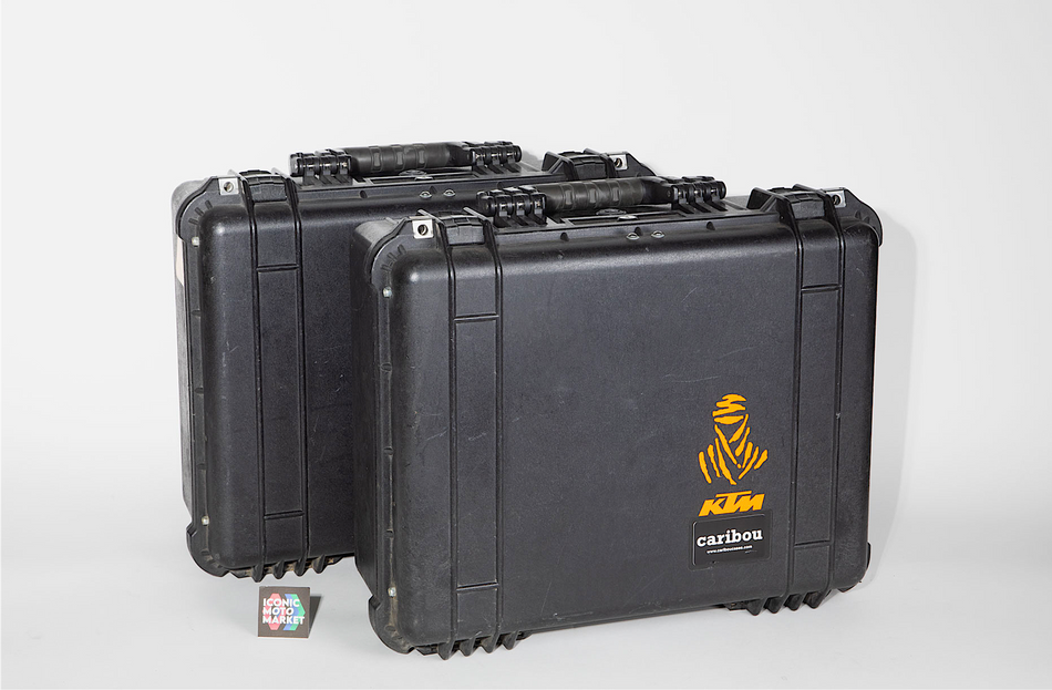 KTM 950 Adventure - Caribou Hard Case Panniers, w/ Mounting Brackets. #CARIB_HCP1