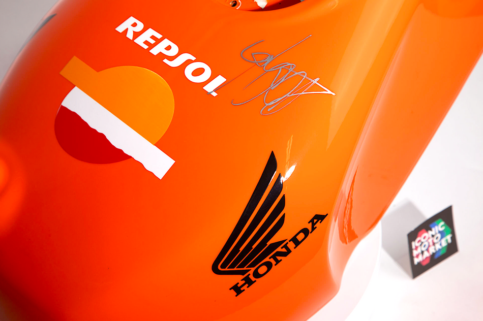 Honda NSF100 (2006-2024) Fuel Tank, Autographed by Dani Pedrosa. (OEM) #17510-NX2-000