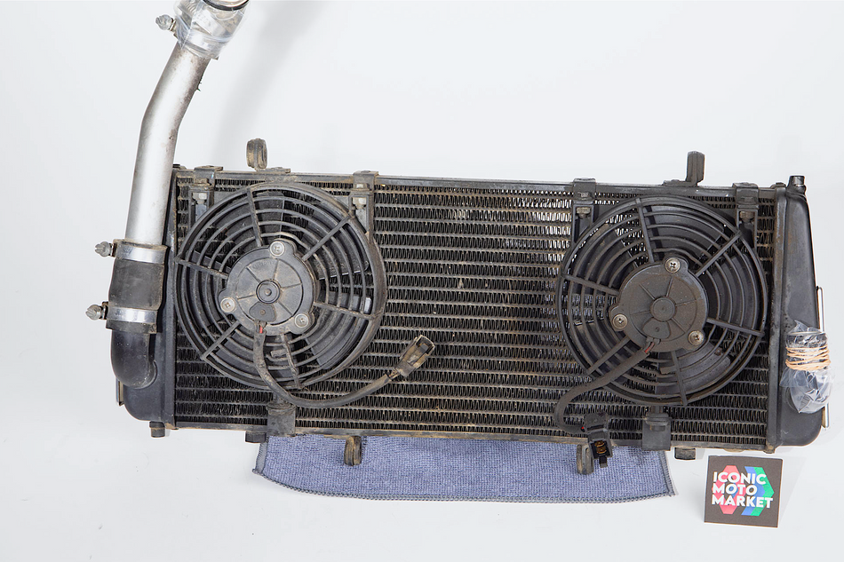 Aprilia RSV1000, RSV1000 Tuono - Radiator, w/ Fans. (OEM) #AP8104828