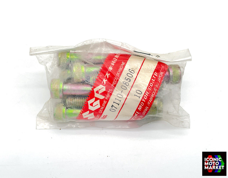 Suzuki RG500 (1985-1987) Cylinder Bolts - 10 Pack. NOS (OEM) #07110-08506