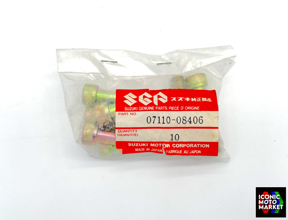 Suzuki RG500 (1985-1987) Cylinder Front Bolts - 10 Pack. NOS (OEM) #07110-08406