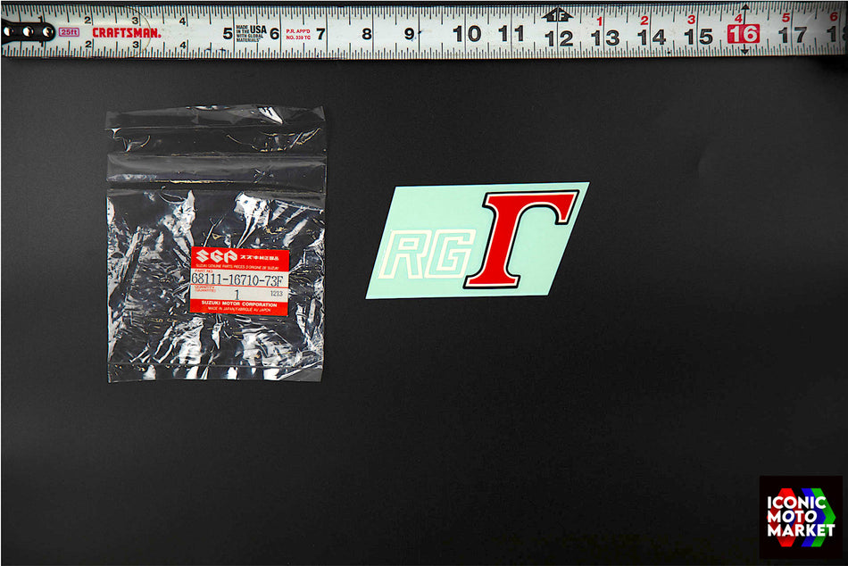 Suzuki RG500 (1985-1987) Emblem, Tank Decal. NOS (OEM) #68111-16710-73F