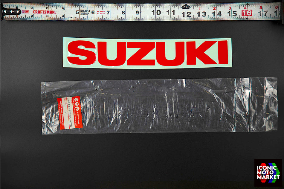Suzuki RG500, GSX-R750, GS500E - Suzuki Emblem, Fairing Decal. NOS (OEM) #68111-33200-07G