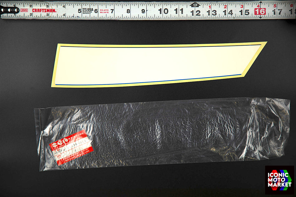 Suzuki RG500, GS500E - Decal, Lower Right Side-Fairing. NOS (OEM) #68680-21A10-9ES