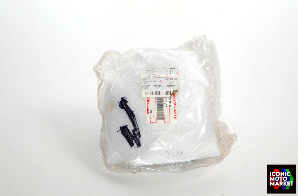 Kawasaki ZX-6R Ninja (2007-2016) Cover, Alternator. NOS (OEM) #14031-0114