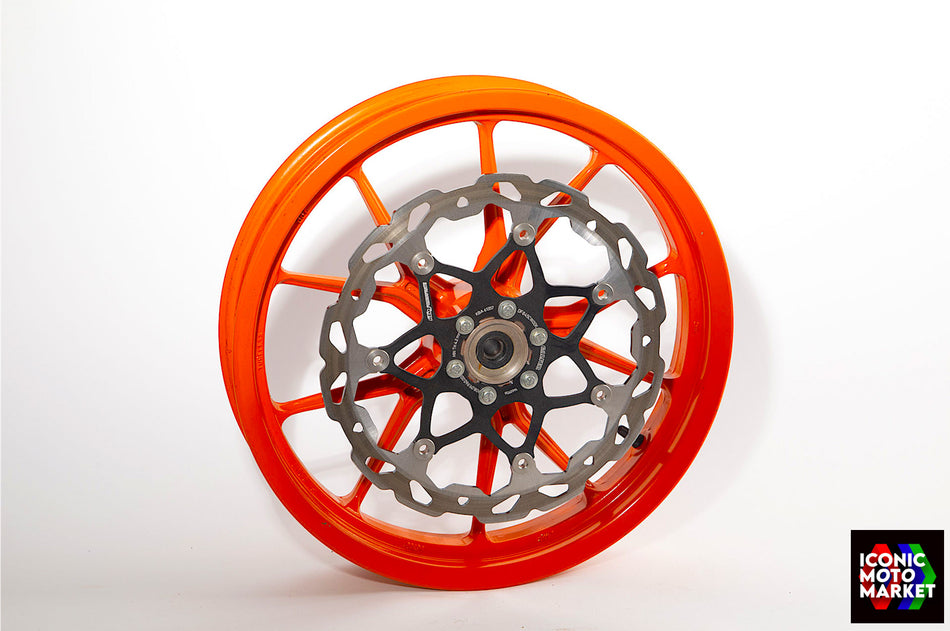 KTM RC390 (2015-2017) Front Wheel (Orange) w/ Brake Disc Rotor - RC390 Cup. #9020920104404