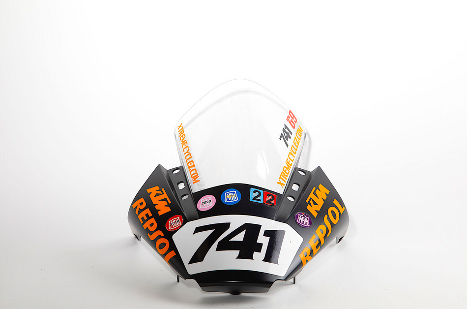 KTM RC390 (2015) Front Upper Race Cowl w/ Windscreen - RC390 Cup. #KTM_RC3-UP