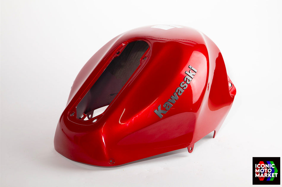 Kawasaki Ninja ZX12 (2000-2005) Fuel Tank Cover, Red. (OEM) #51026-1051