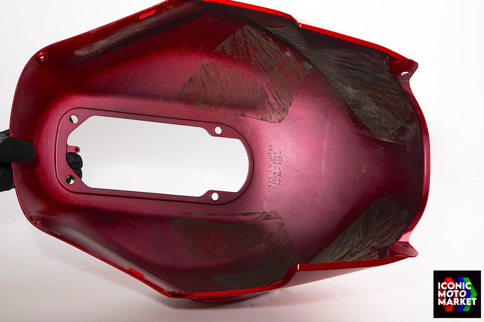 Kawasaki Ninja ZX12 (2000-2005) Fuel Tank Cover, Red. (OEM) #51026-1051