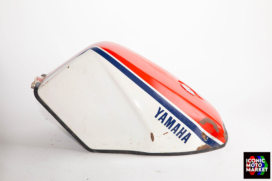 Yamaha RZV500R (1985) Fuel Tank, White/Red/Blue. (OEM) #1GE241100001