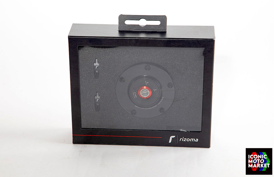 Ducati 1299, 1199, 959 (2012-2014) Rizoma Billet Alum. Fuel Tank Cap - Black. #TF042B