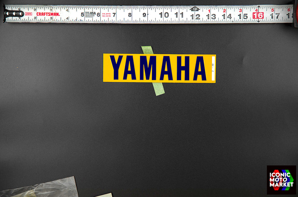 Yamaha YZ250 (1997) Navy Logo, Yellow. NOS (OEM) #99223-00160