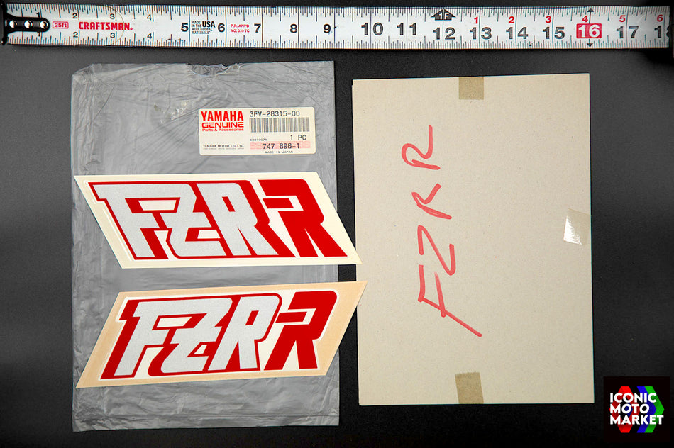 Yamaha FZR750R OW-01 (1989-1990) FZR-R Logo Emblem. NOS (OEM) #3FV-28315-00