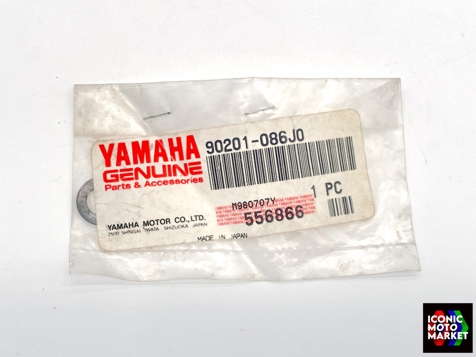 Yamaha RD500, FZR1000, YZF-R6, TZ250 - Washer, Plate (47X). NOS (OEM) #90201-086J0