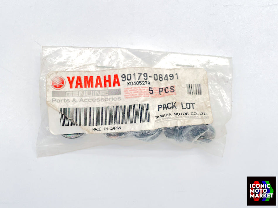 Yamaha FJ1200, RZ350, TTR125, XVS650, YZ125 - Nut (55X) - 5 Pack. NOS (OEM) #90179-08491