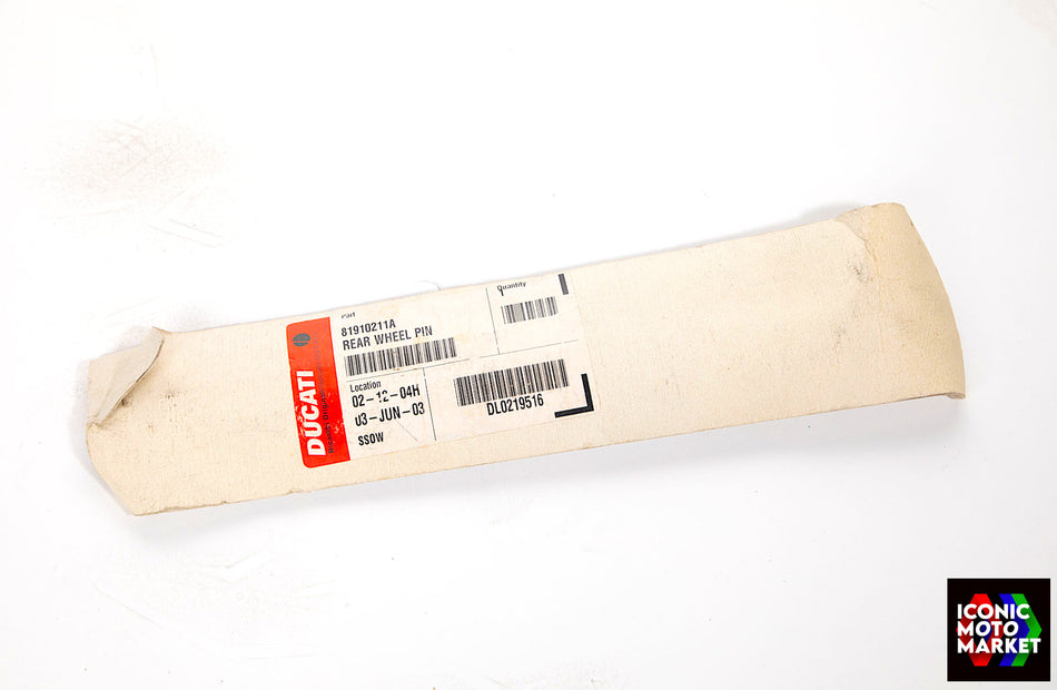 Ducati 750SS/600SS/400SS, Supersport 800 - Axle, Rear Wheel. NOS (OEM) #81910211A