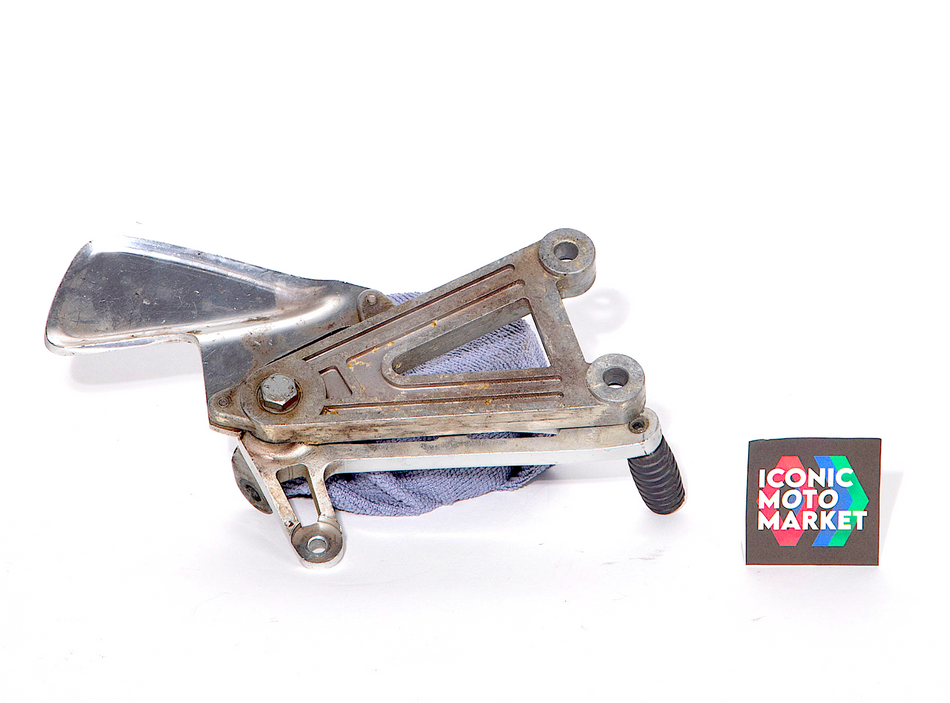 Aprilia RS250 (1998-2003) Rearset, Lever/Heel Guard Assy., Left-Side. (OEM) #AP8146030