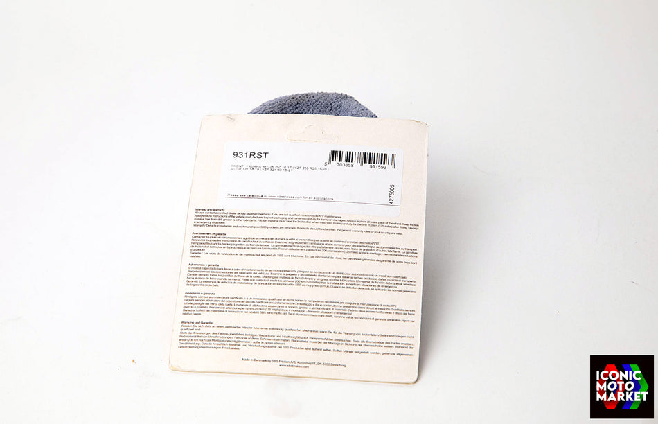 Yamaha YZF-R3 (2015-2021) Front Brake Pad, SBS Sinter. New. #931RST
