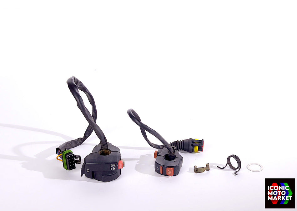 Ducati 998 (2002-2004) Switches, Left/Right-Side Set. (OEM) #65140081A/65040062A