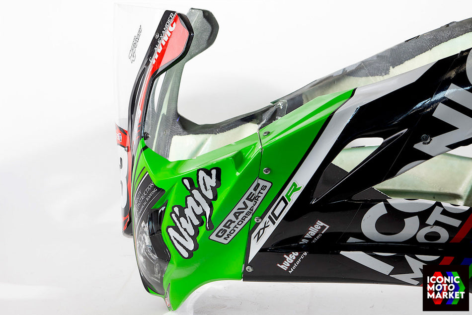 Kawasaki ZX-10R (2020) Upper Race Cowl, Screen - #23 Corey Alexander. #KAWA_ZX-CA1