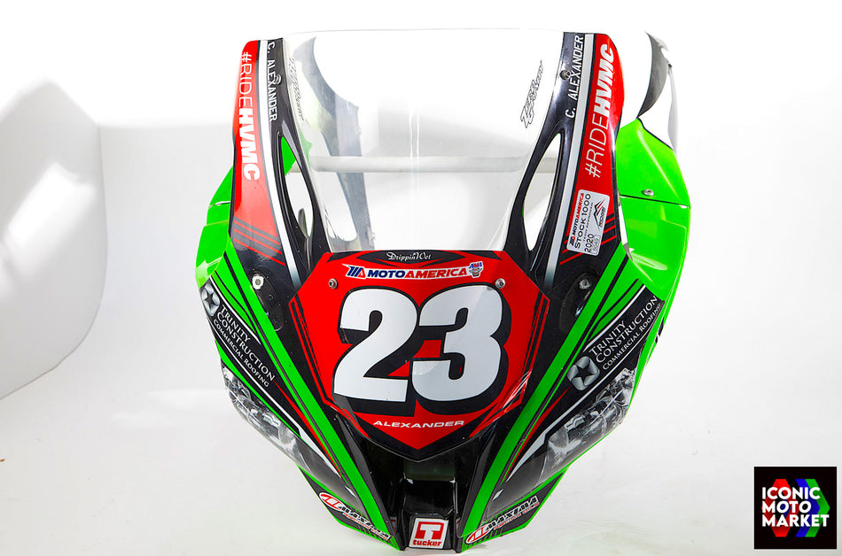 Kawasaki ZX-10R (2020) Upper Race Cowl, Screen - #23 Corey Alexander. #KAWA_ZX-CA1