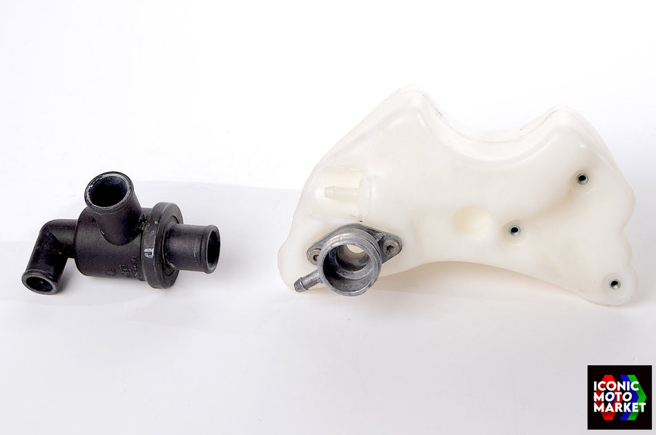 Ducati 998, 996, 916, 748 - Coolant Expansion Tank & Thermo Switch. (OEM) #58510111A