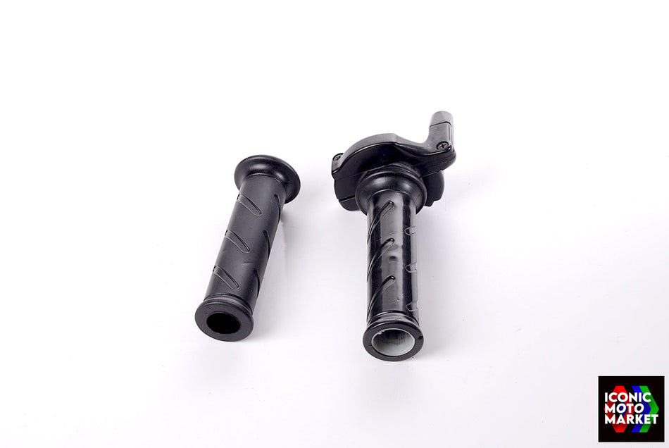 Ducati 998, 996, 748, Monster, MH900e - Throttle Housing w/ Grips Set. (OEM) #800078345