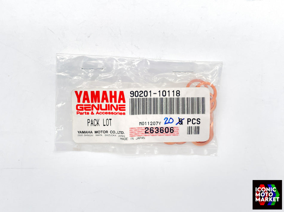 Yamaha RD350, FZR1000, FJR1300, YZF-R1 - Washer, Plate (481) 20 Pack. NOS (OEM) #90201-10118