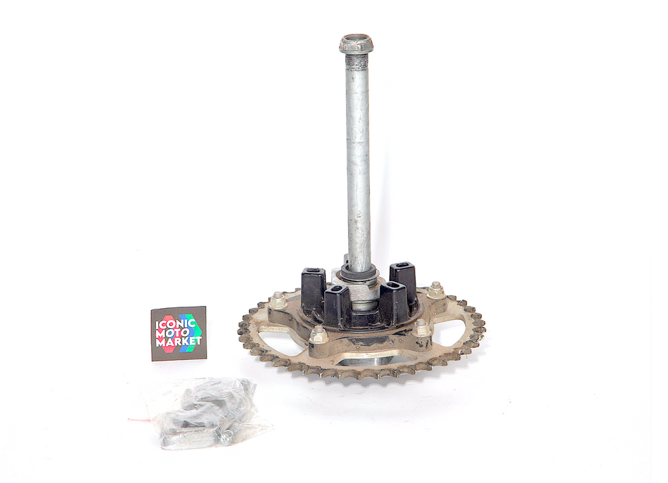 Aprilia RS250 (1995-2003) RR Axle w/ Sprocket Assy. (OEM) #APR_RS2-AXL1